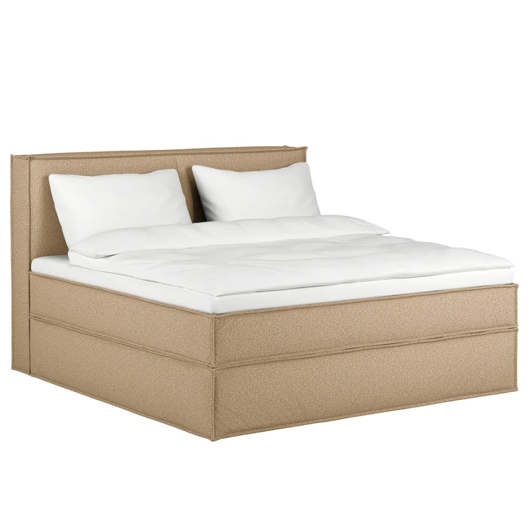 Premium Boxspringbett mit Kopfteil 180 x 200cm Strukturstoff