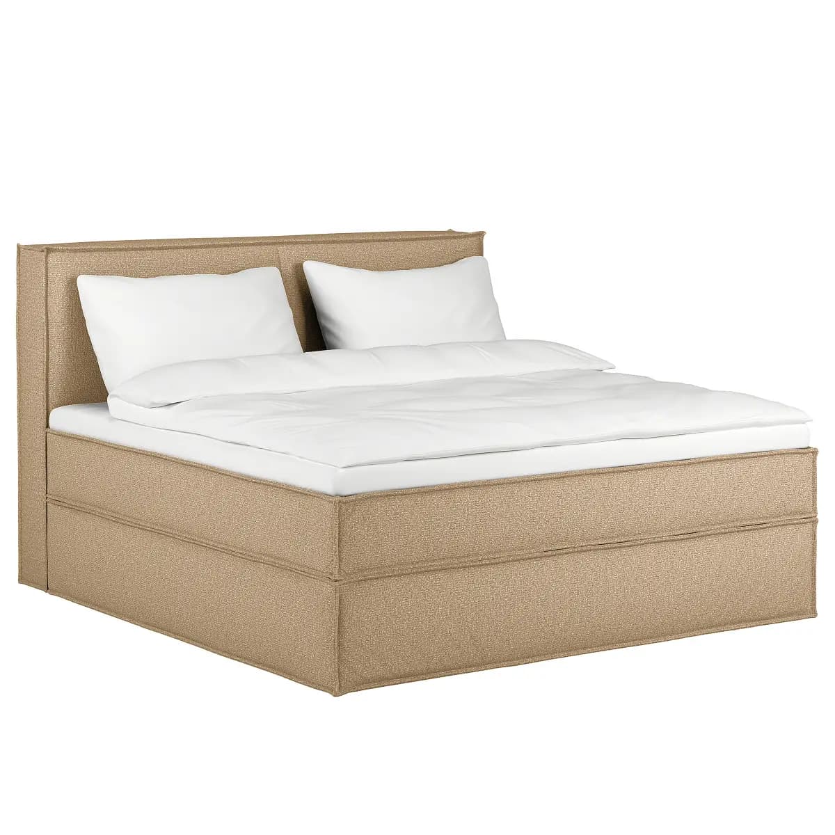 Premium Boxspringbett mit Kopfteil 180 x 200cm Strukturstoff