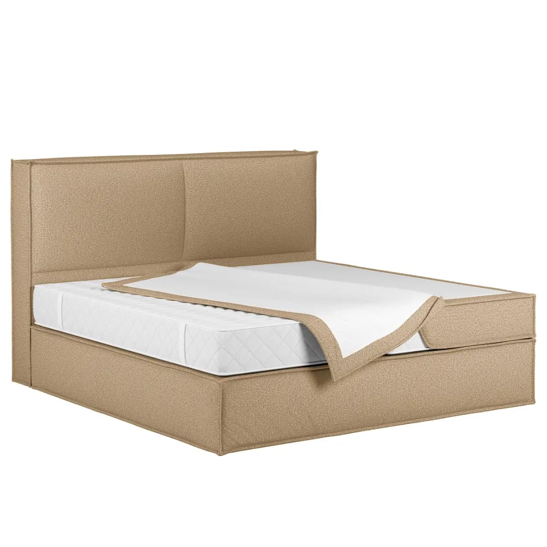 Premium Boxspringbett mit Kopfteil 180 x 200cm Strukturstoff