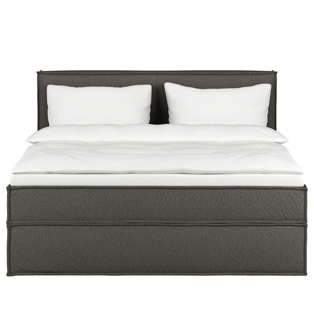 Premium Boxspringbett mit Kopfteil 180 x 200cm Strukturstoff