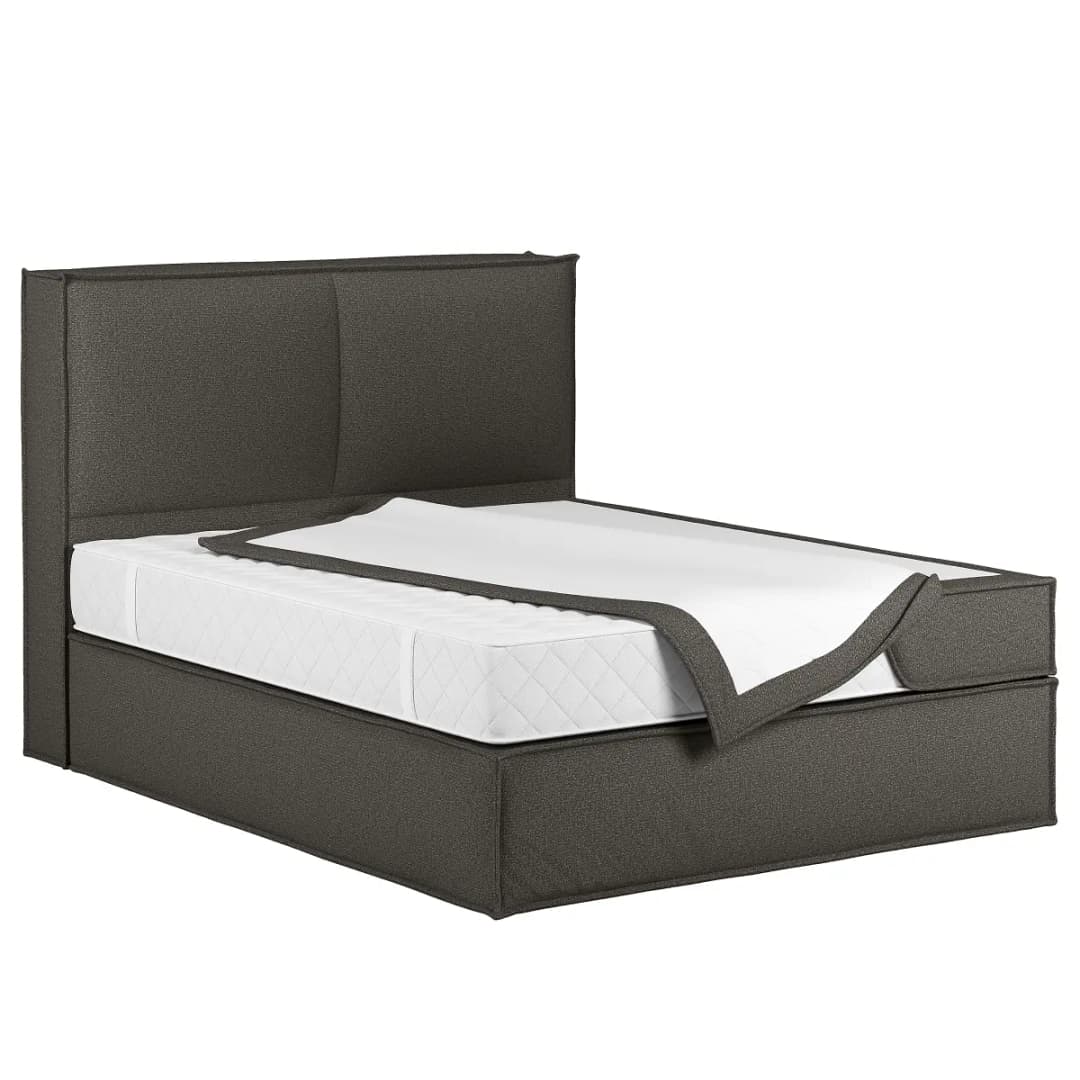 Premium Boxspringbett mit Kopfteil 140 x 200cm Strukturstoff