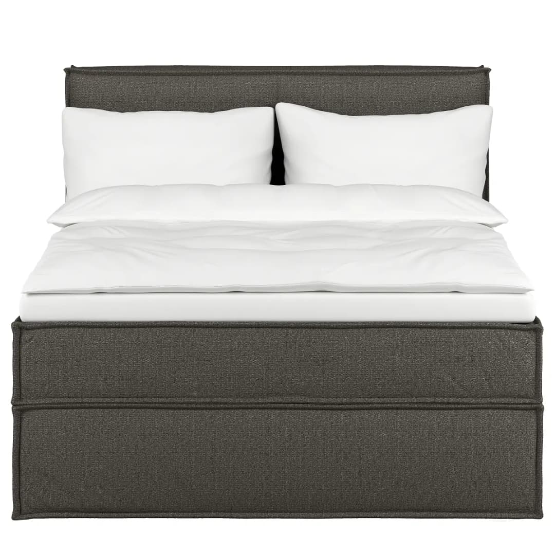 Premium Boxspringbett mit Kopfteil 140 x 200cm Strukturstoff