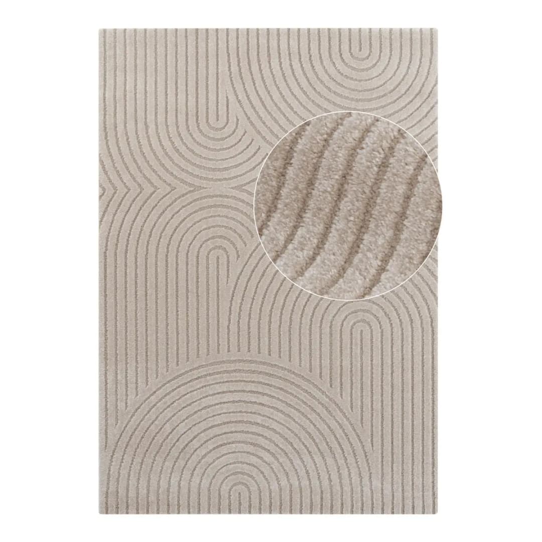 Kurzflorteppich Optik Panglao | Beige