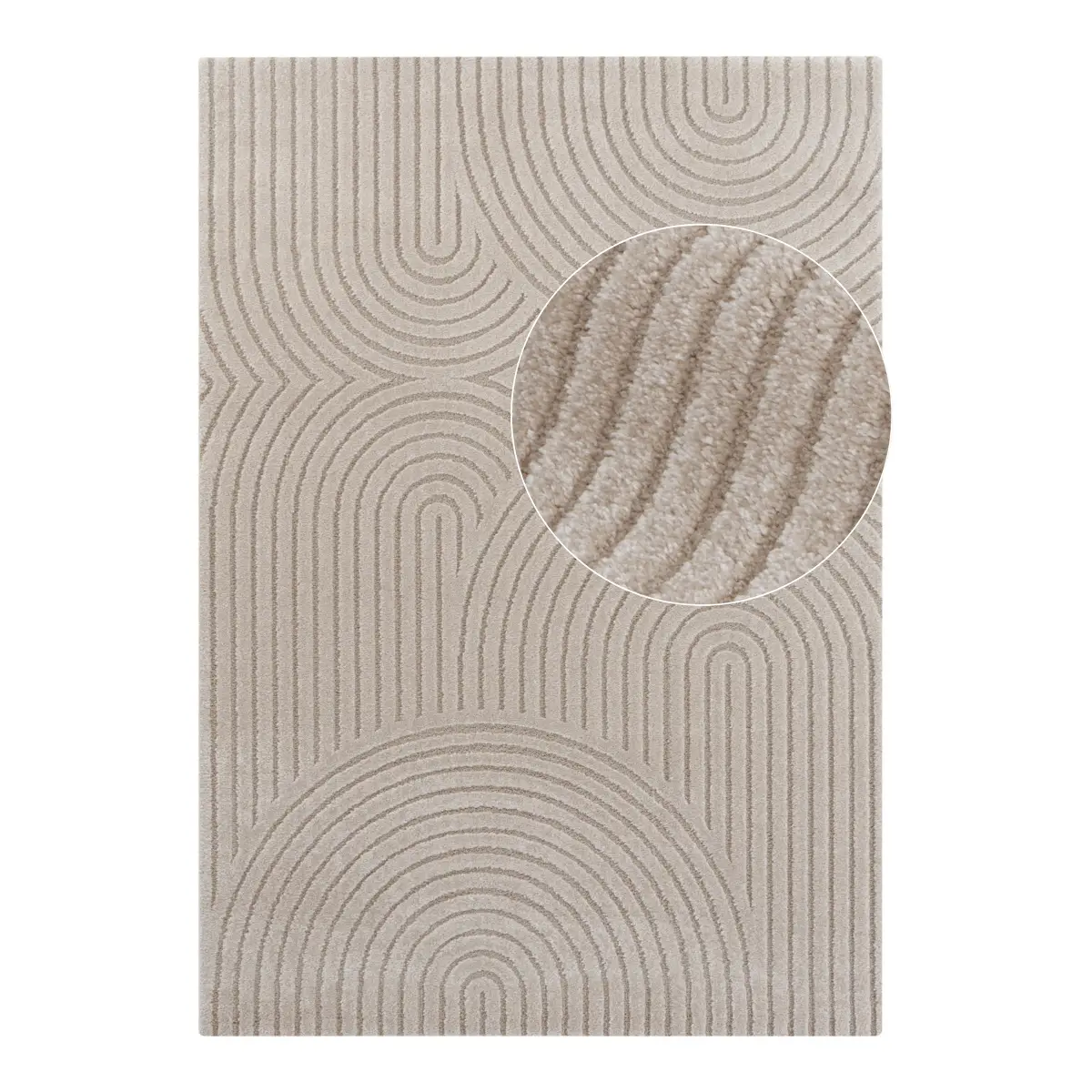 Kurzflorteppich Optik Panglao | Beige