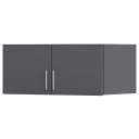 Schrankaufsatz 91cm Grau/Graumetallic | Grau