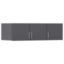 Schrankaufsatz 136cm Grau/Graumetallic | Grau