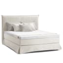 Boxspringbett mit Husse 160 x 200cm Webstoff Meara Grau/Platin