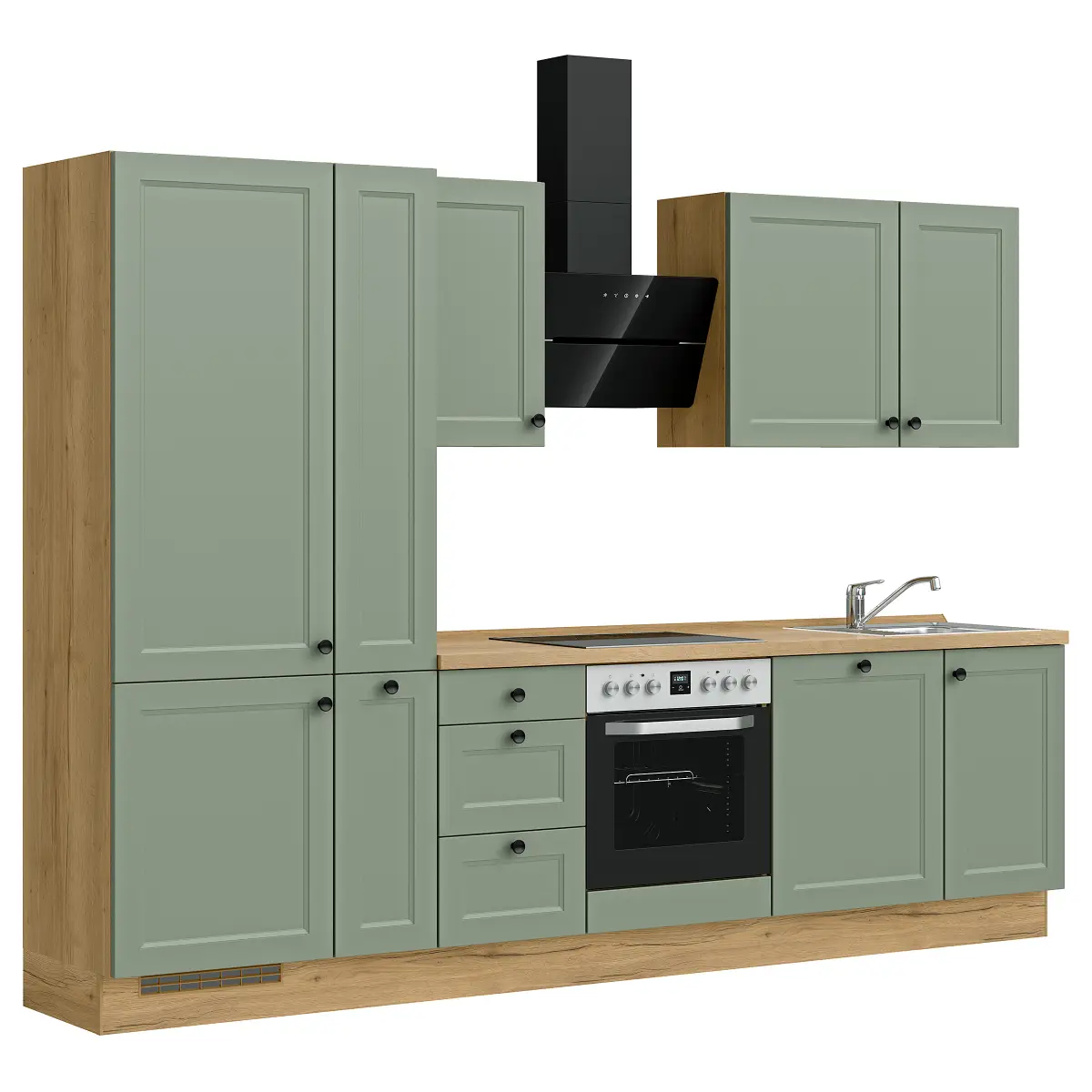 Küchenzeile High-Line Cascada Variante B 300cm Ausrichtung links