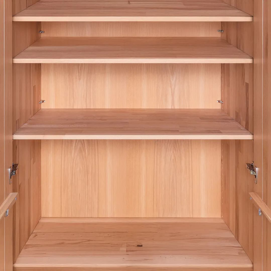 Massiver Einlegeboden 100cm Braun Massivholz Kernbuche, geölt