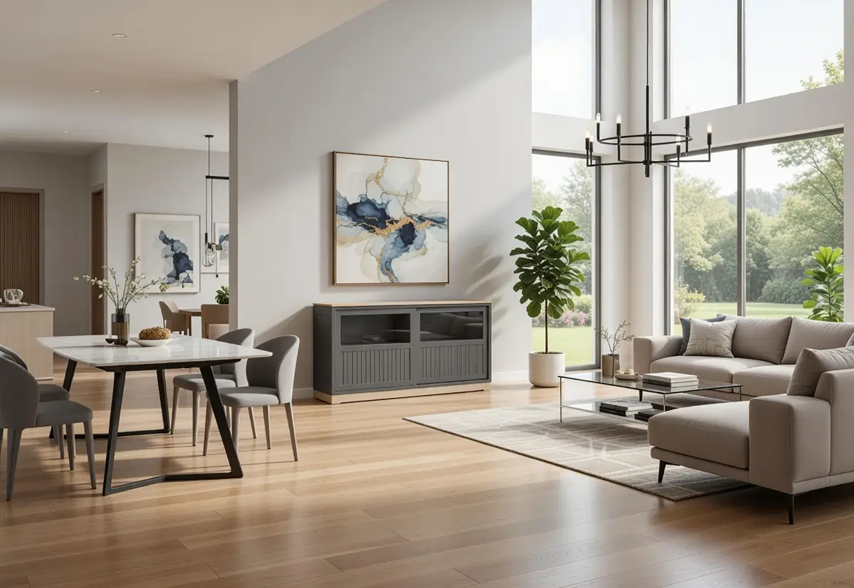 Sideboard Geriffelt Typ B | Grau