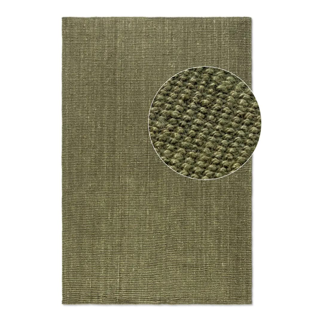 Juteteppich Jaipur Grün/Grün 60 x 90cm | Grün