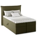 Mørteens Boxbett mit Stauraum 120 x 200cm Bouclé Stoff Leke | Grün