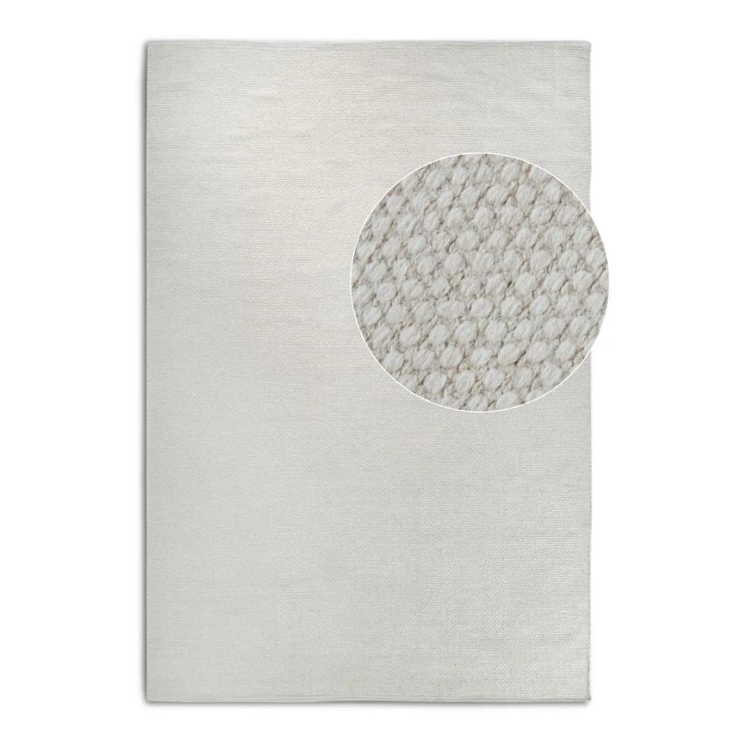 Wollteppich Pradesh Typ A Weiß 120 x 170cm | Weiß