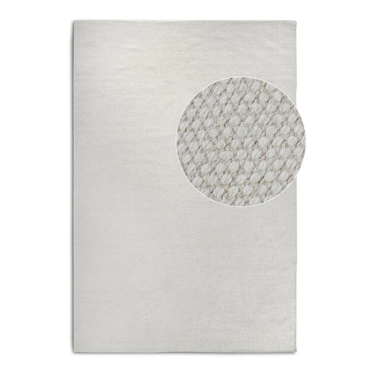 Wollteppich Pradesh Typ A Weiß 120 x 170cm | Weiß