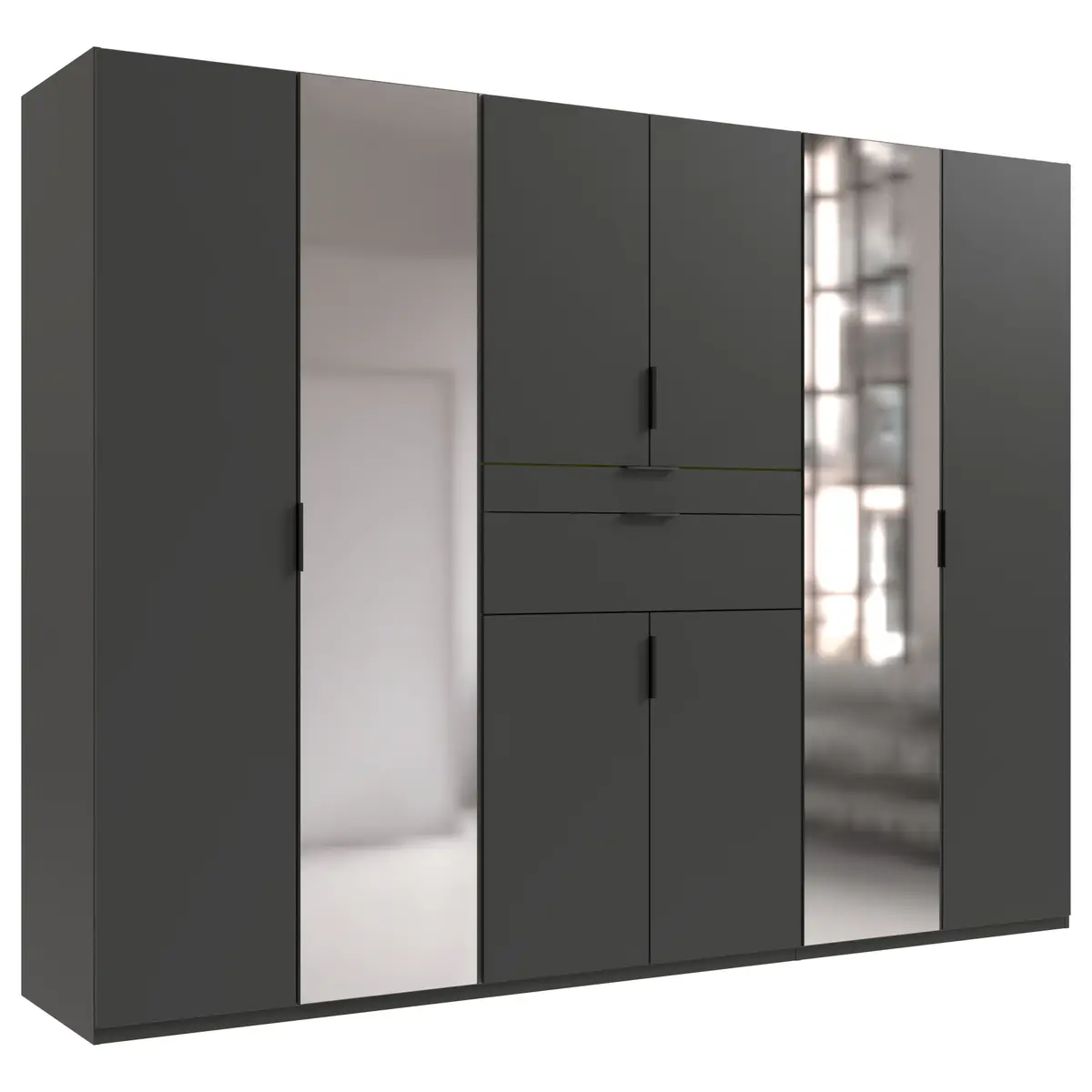 Drehtürenschrank Moldau | Schwarz