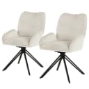 Drehbarer Polsterstuhl STANCELL 2er-Set | Beige