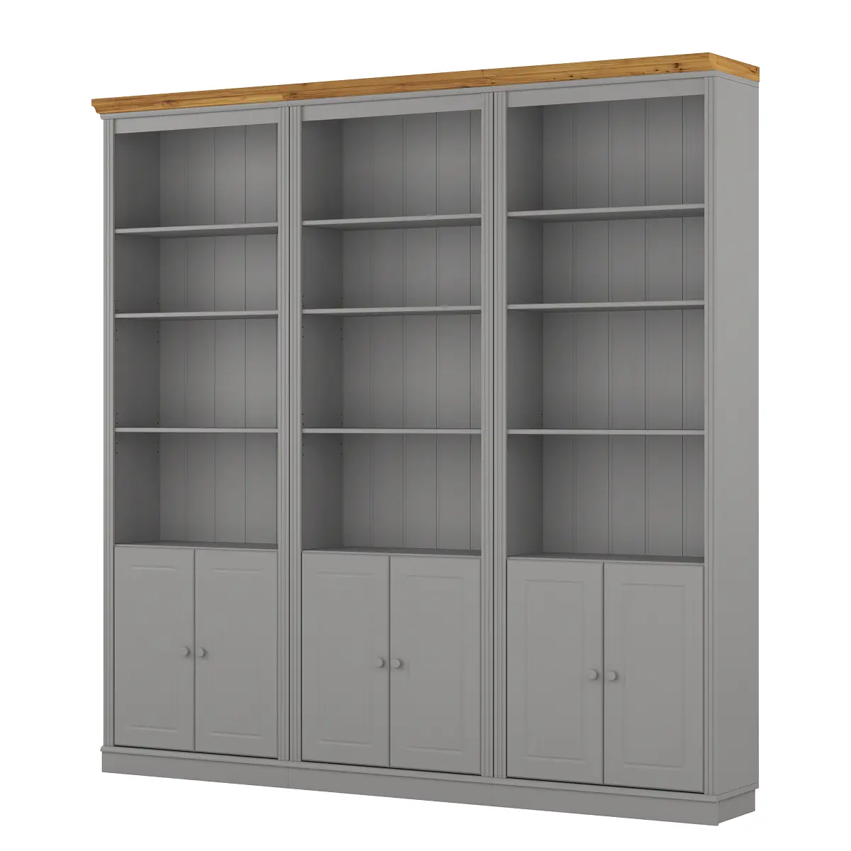 Massive Bücherwand Typ C | Mehrfarbig
