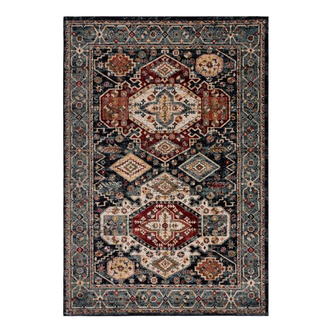 Kurzflorteppich Gillingham Blau/Blau 120 x 170cm Webstoff