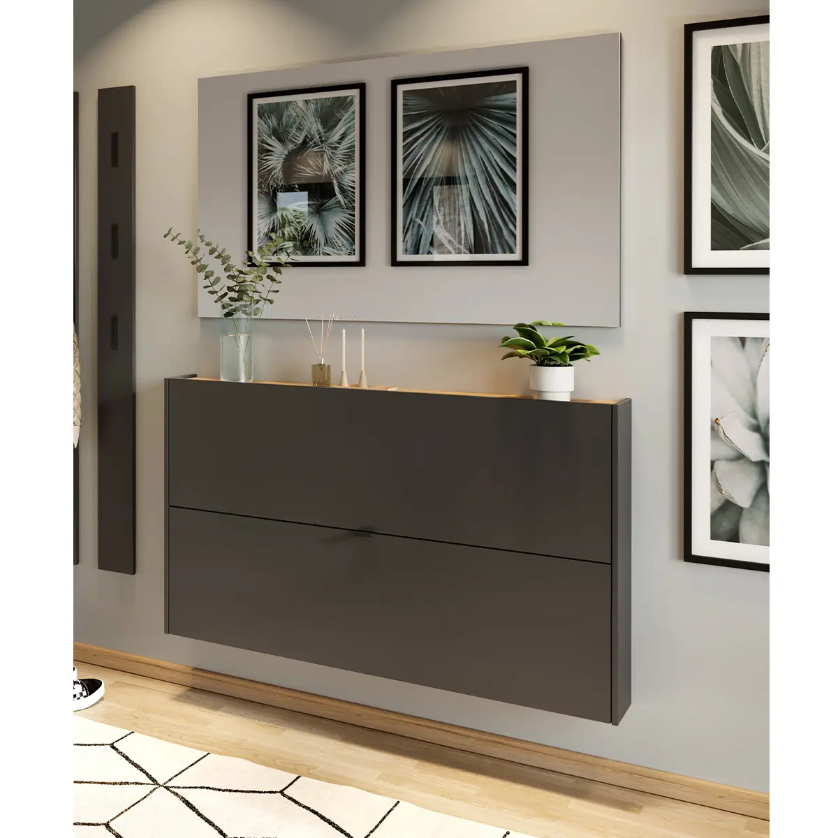 Garderobenset Ameca | Grau
