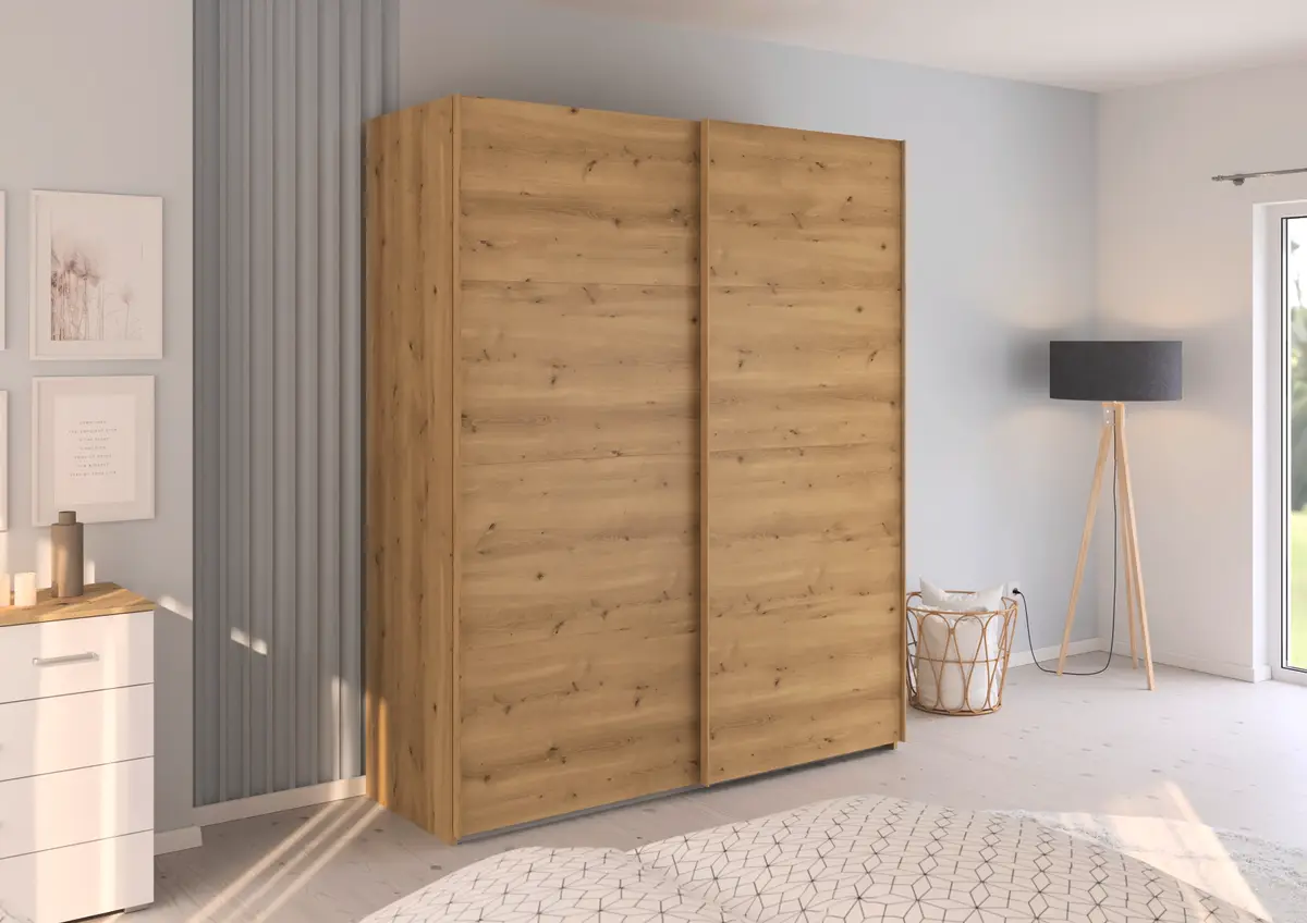 rauch Orange Schwebetürenschrank 181cm Asteiche Dekor | Holztöne