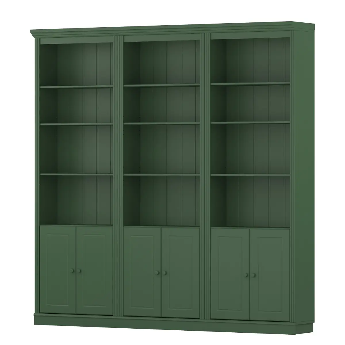 Massive Bücherwand Typ C | Grün