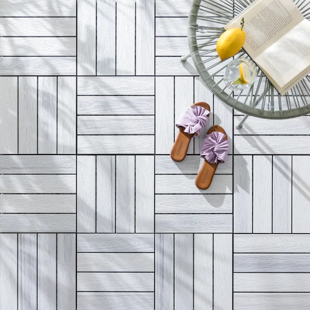 22er-Set Terrassenfliese Svevo Typ B | Weiß