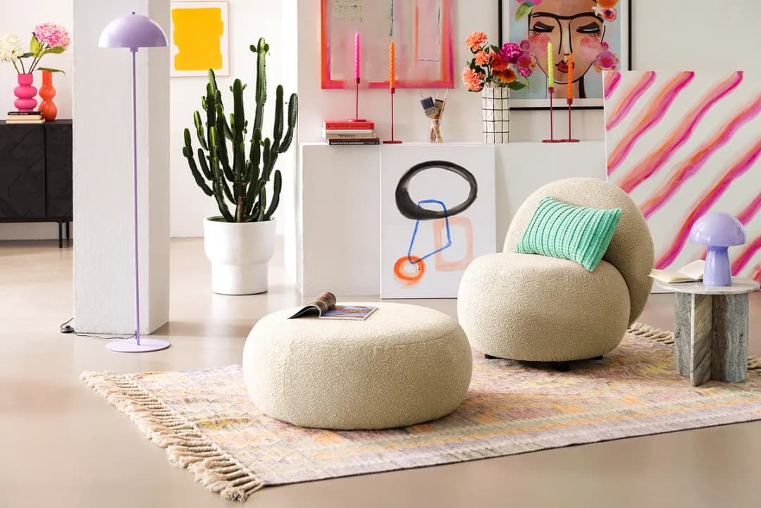 Polsterhocker STOOLA | Beige