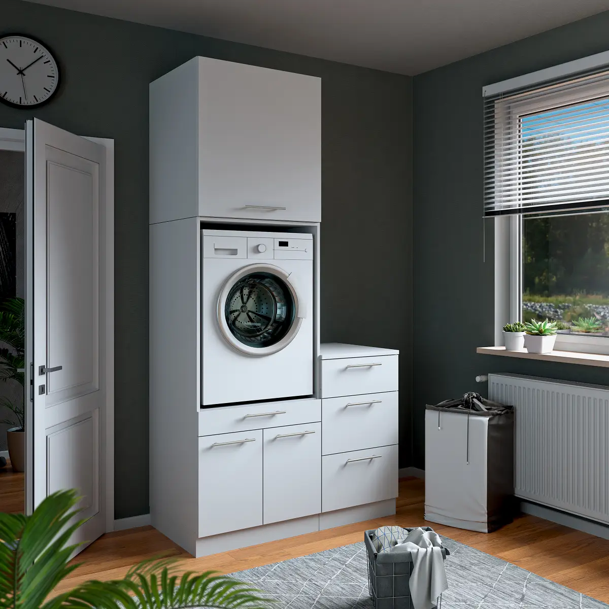 Laundreezy Hauswirtschaftsraum Set J | Weiß
