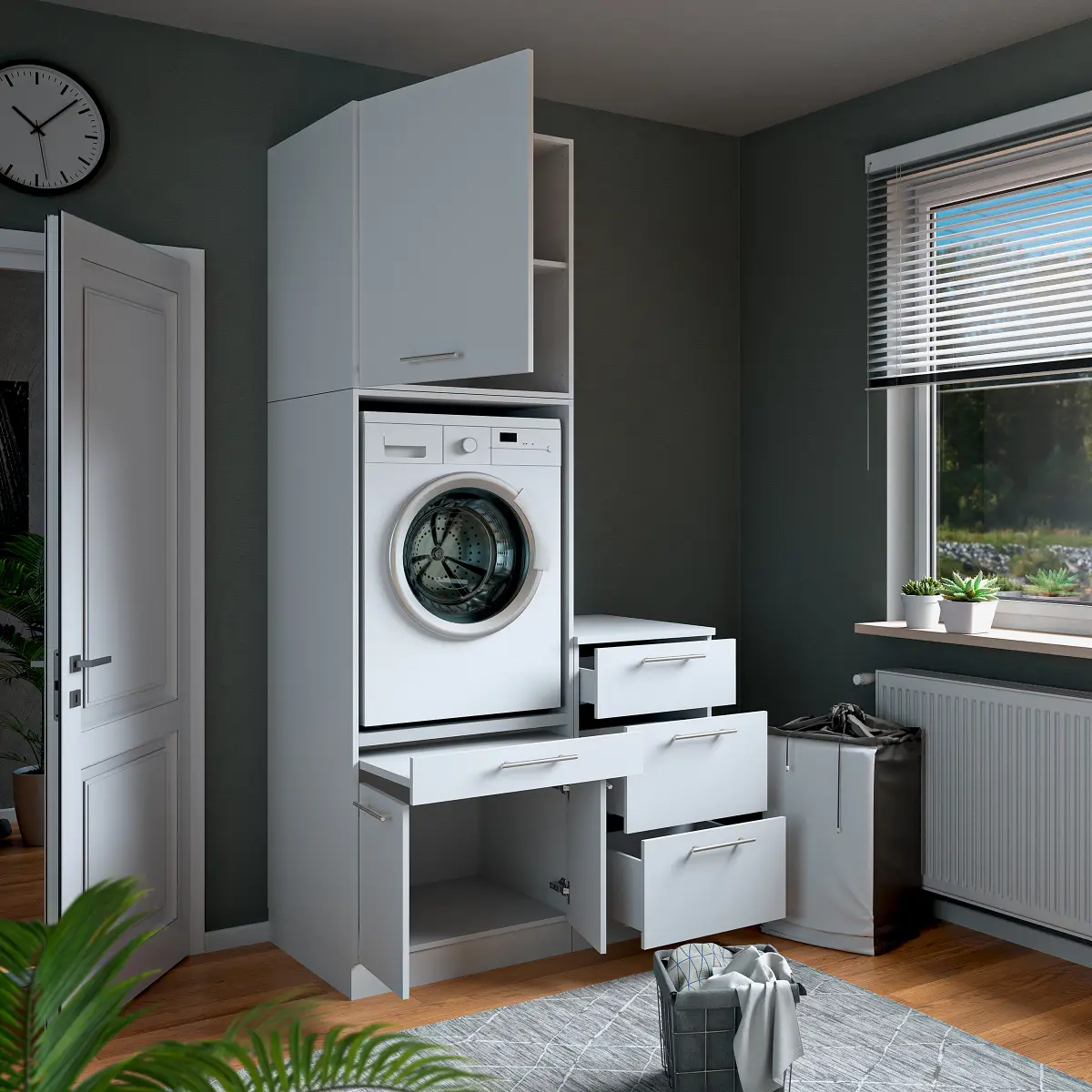 Laundreezy Hauswirtschaftsraum Set J | Weiß