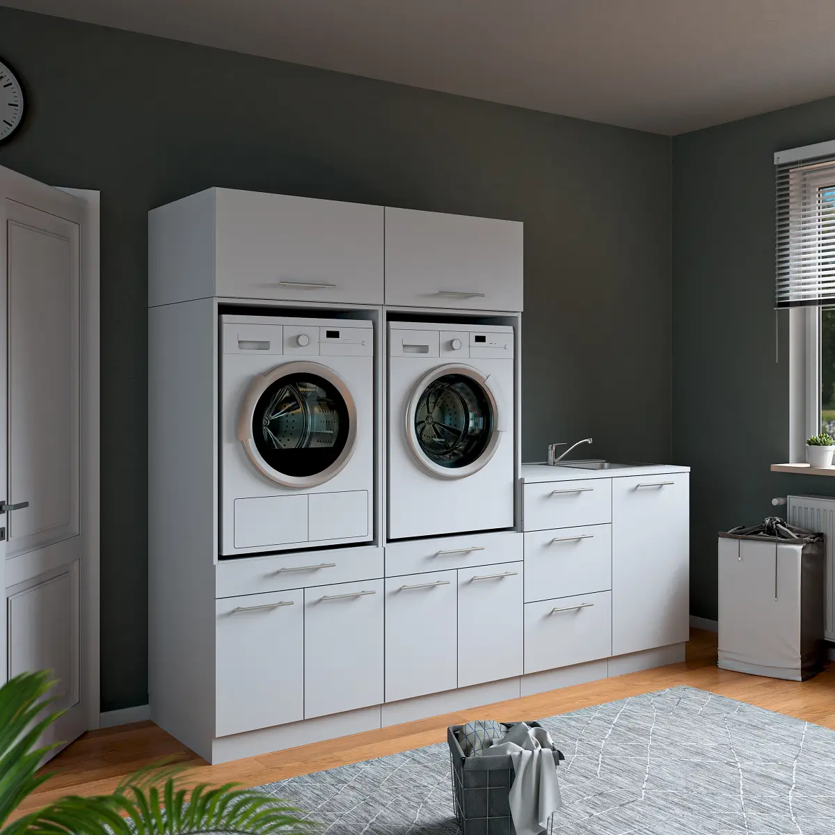 Laundreezy Hauswirtschaftsraum Set I | Weiß