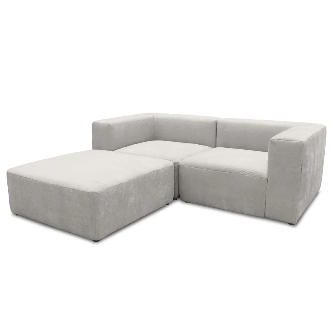 Ecksofa mit Longchair Pelagia | Grau