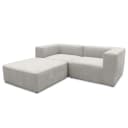 Ecksofa mit Longchair Pelagia | Grau