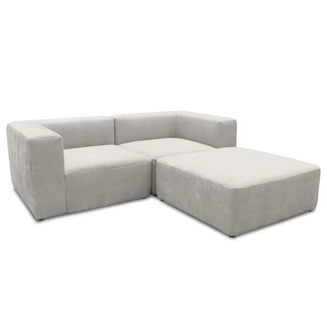 Ecksofa mit Longchair Pelagia | Grau
