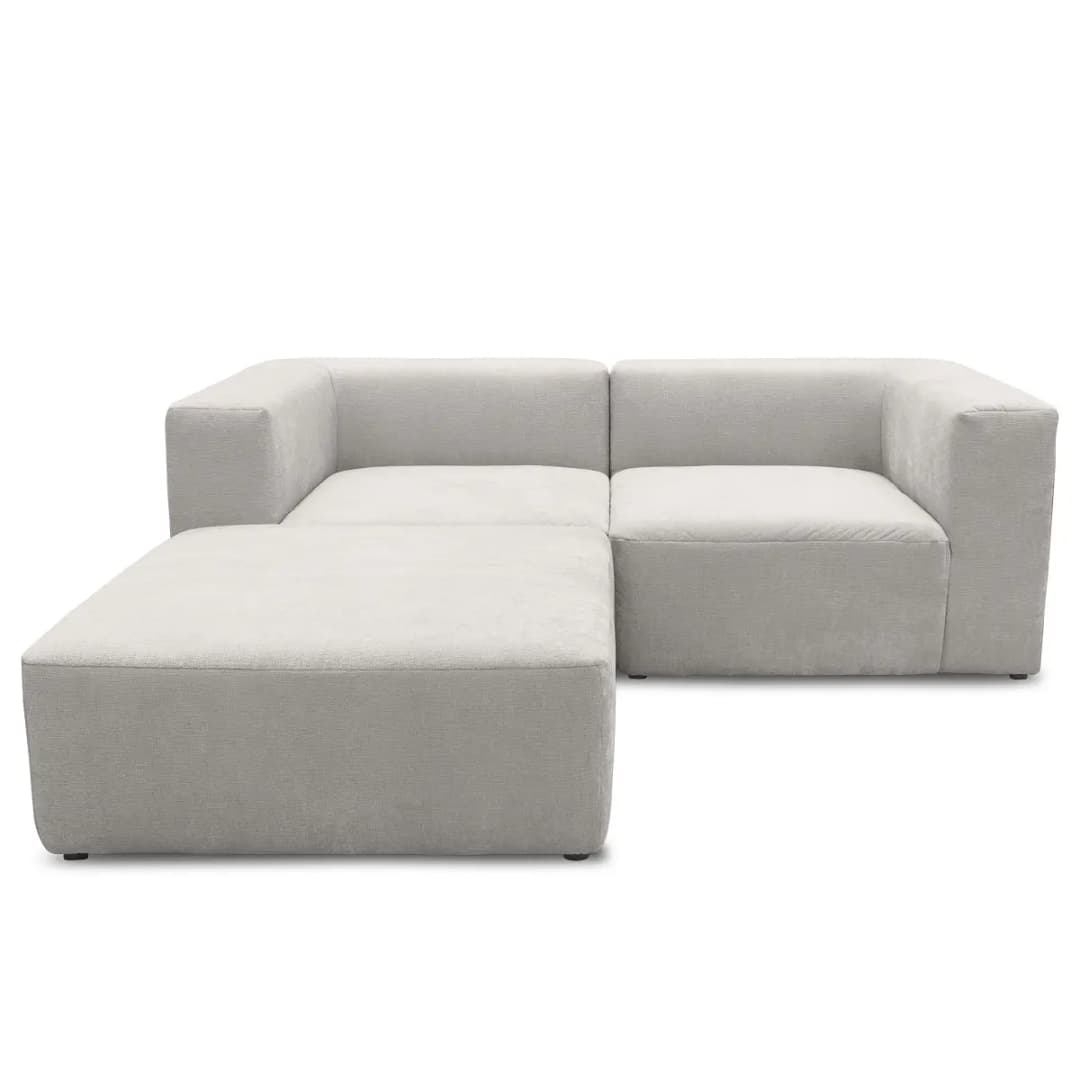 Ecksofa mit Longchair Pelagia | Grau