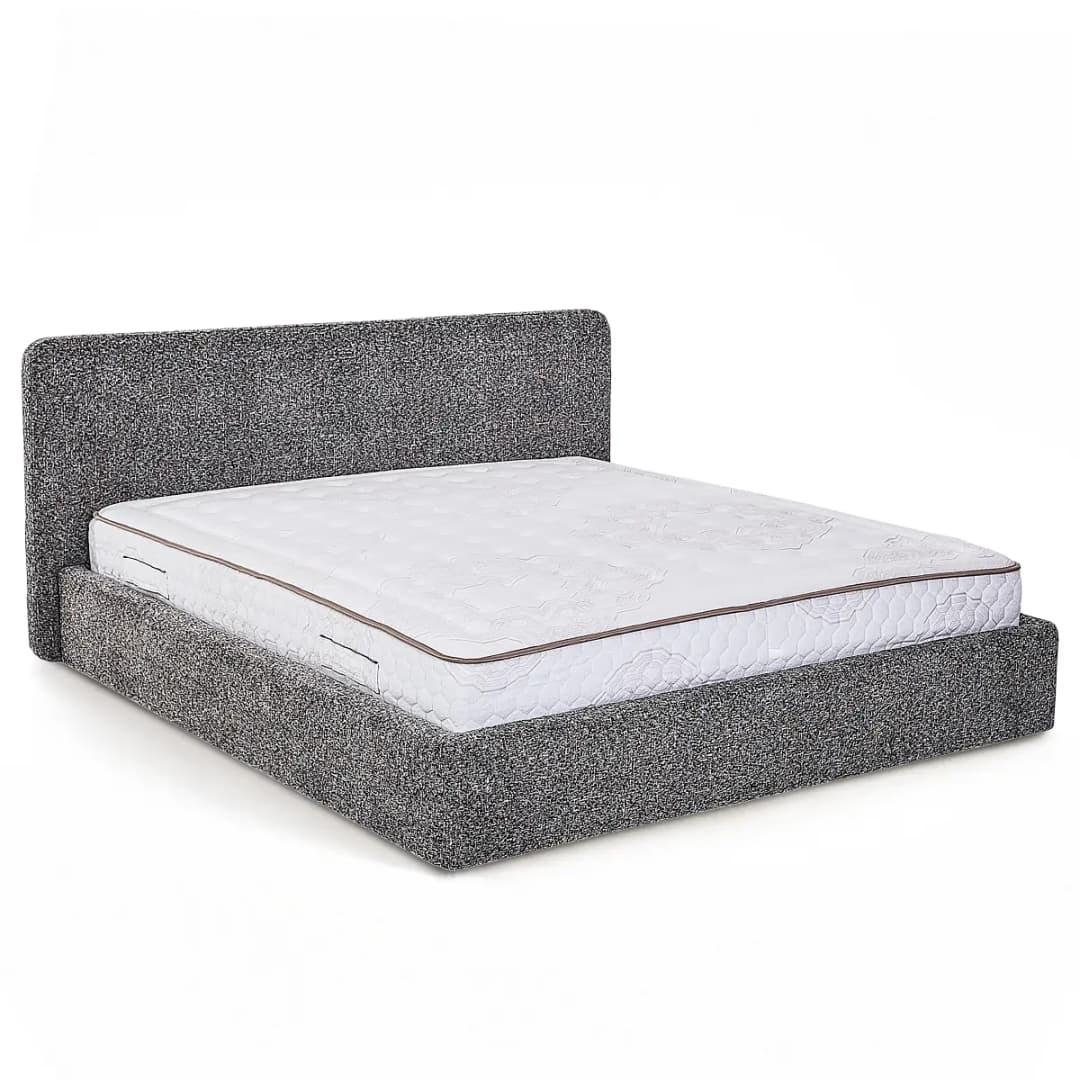 Polsterbett basic 140 x 200cm Strukturstoff Trinu | Braun