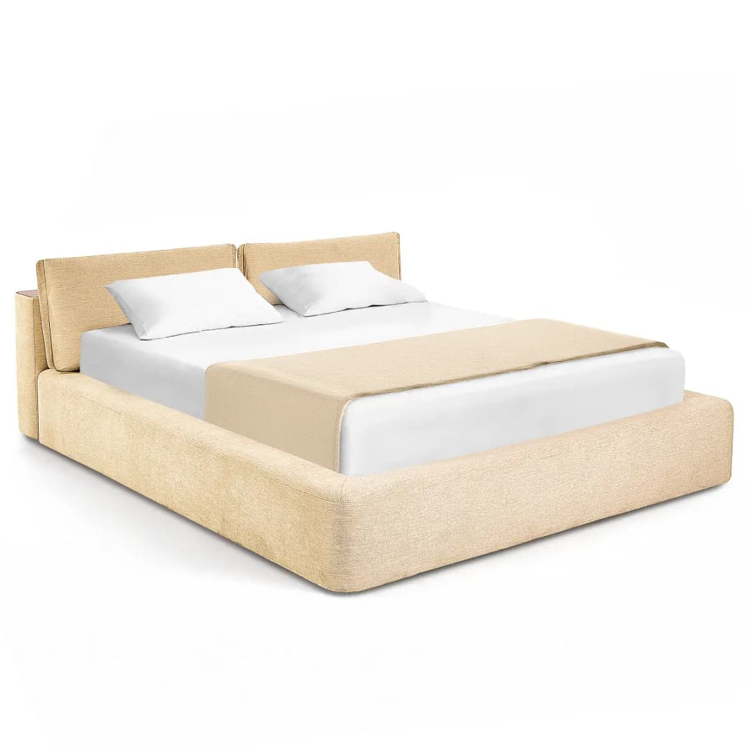 Studio Copenhagen Polsterbett Roselia Beige/Creme 200x200cm | Beige