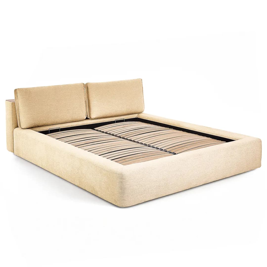 Studio Copenhagen Polsterbett Roselia Beige/Creme 200x200cm | Beige