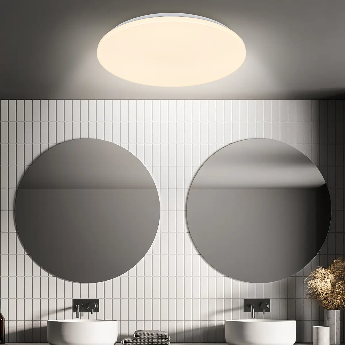 LED Deckenleuchte Walk Ø 35cm Weiß/Weiß | Weiß