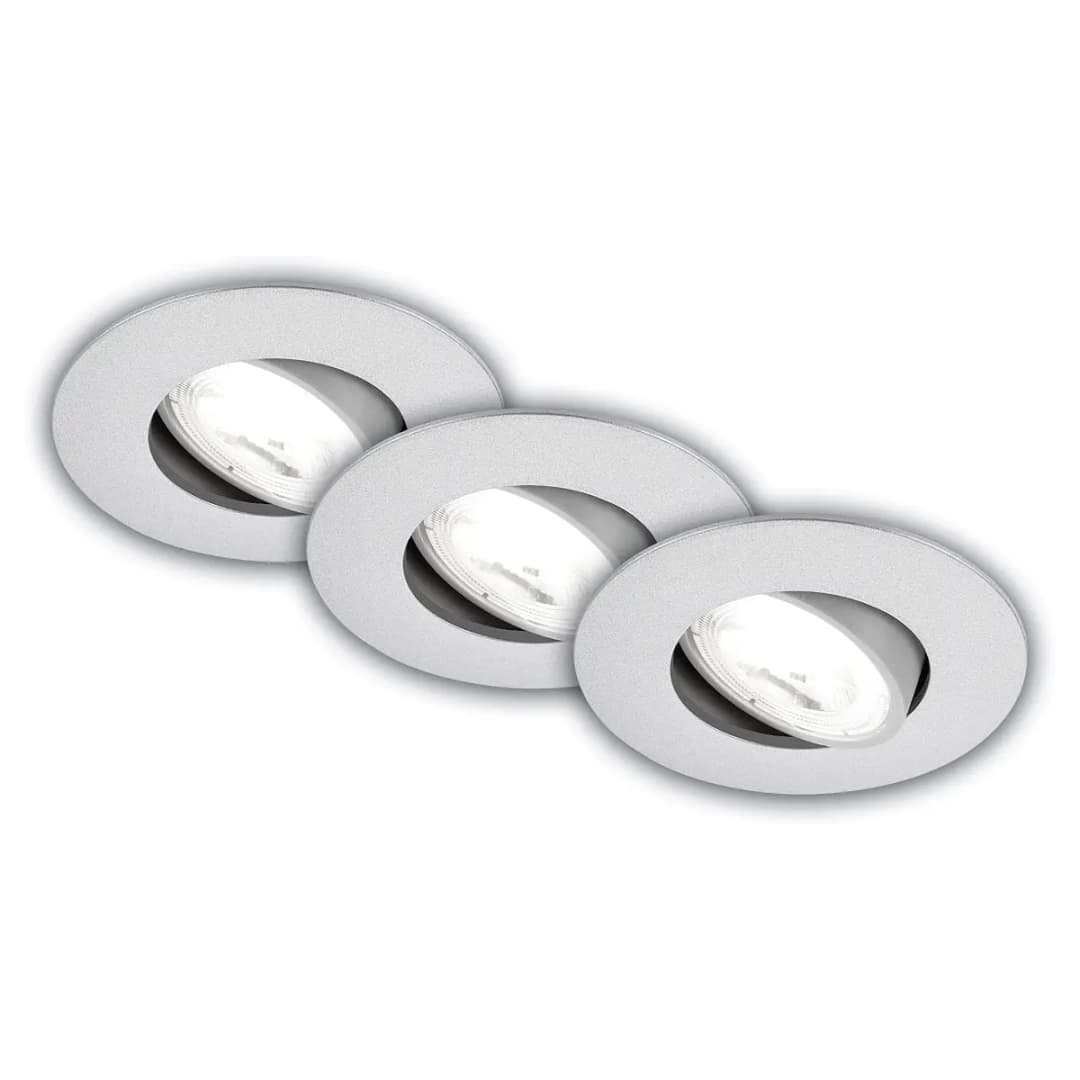 LED Einbauleuchten Kulana 3er Set | Silber