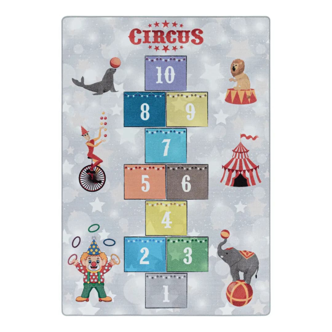 Kinderteppich Play Zirkus 80 x 120cm Grau | Grau