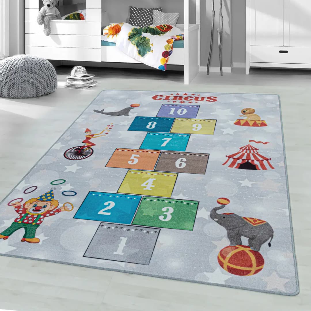 Kinderteppich Play Zirkus 80 x 120cm Grau | Grau