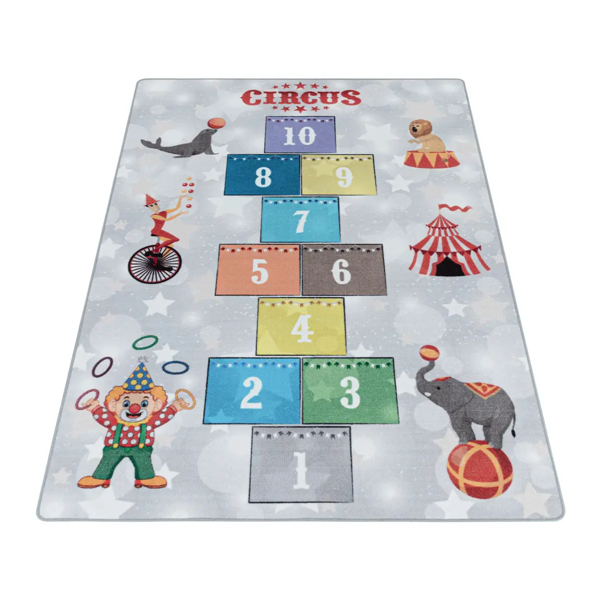 Kinderteppich Play Zirkus 80 x 120cm Grau | Grau
