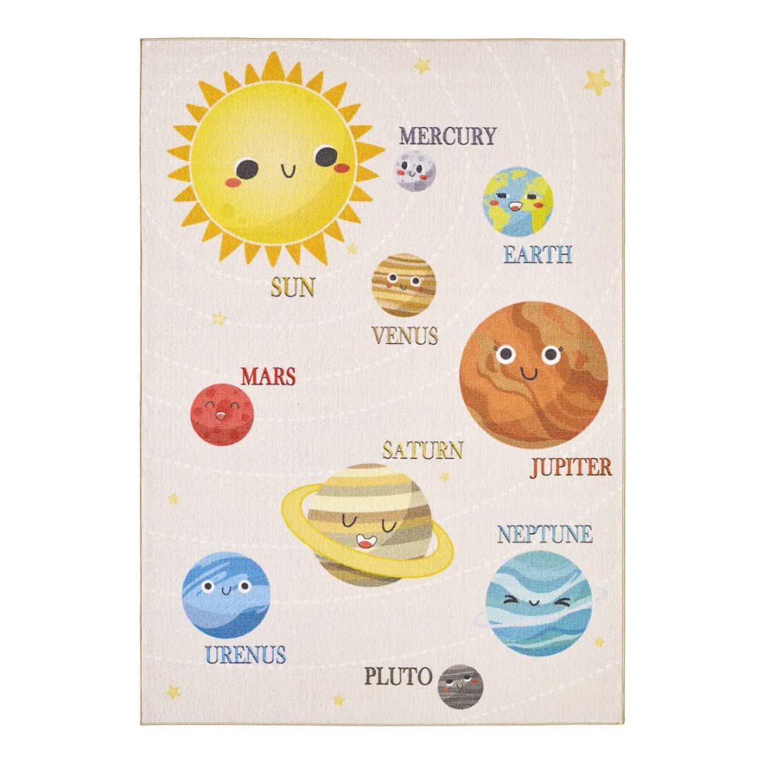 Kinderteppich Play Sonnensystem | Beige