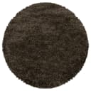 Ayyildiz Hochflorteppich Fluffy rund Ø 160cm Braun | Braun