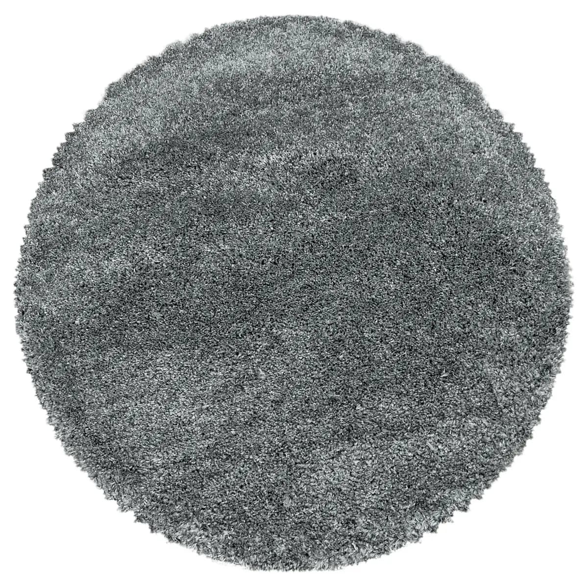 Ayyildiz Hochflorteppich Fluffy rund Ø 120cm Grau/Lichtgrau | Grau