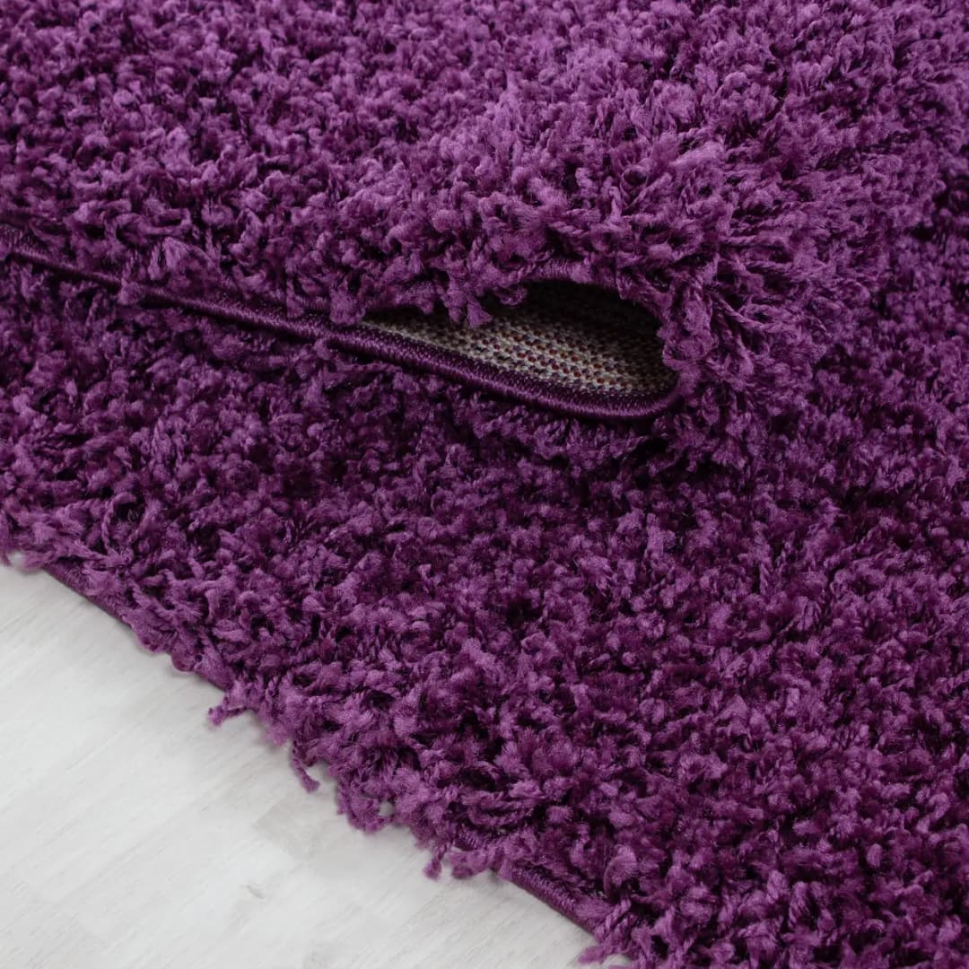 Hochflorteppich Life rund Ø 80cm Violett | Lila
