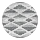 Ayyildiz Hochflorteppich Pisa rund Ø 200cm Grau | Grau