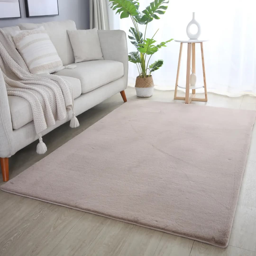 Kurzflorteppich Pouffy 5100 Beige/Beige 80 x 150cm Polyester