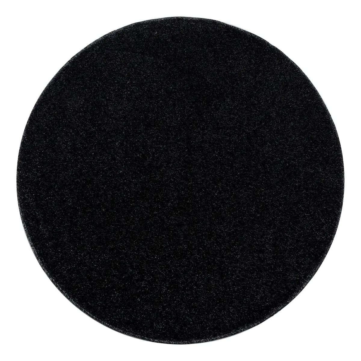 Ayyildiz Ata Kurzflorteppich rund Schwarz/Anthrazit Ø 160cm Polyester