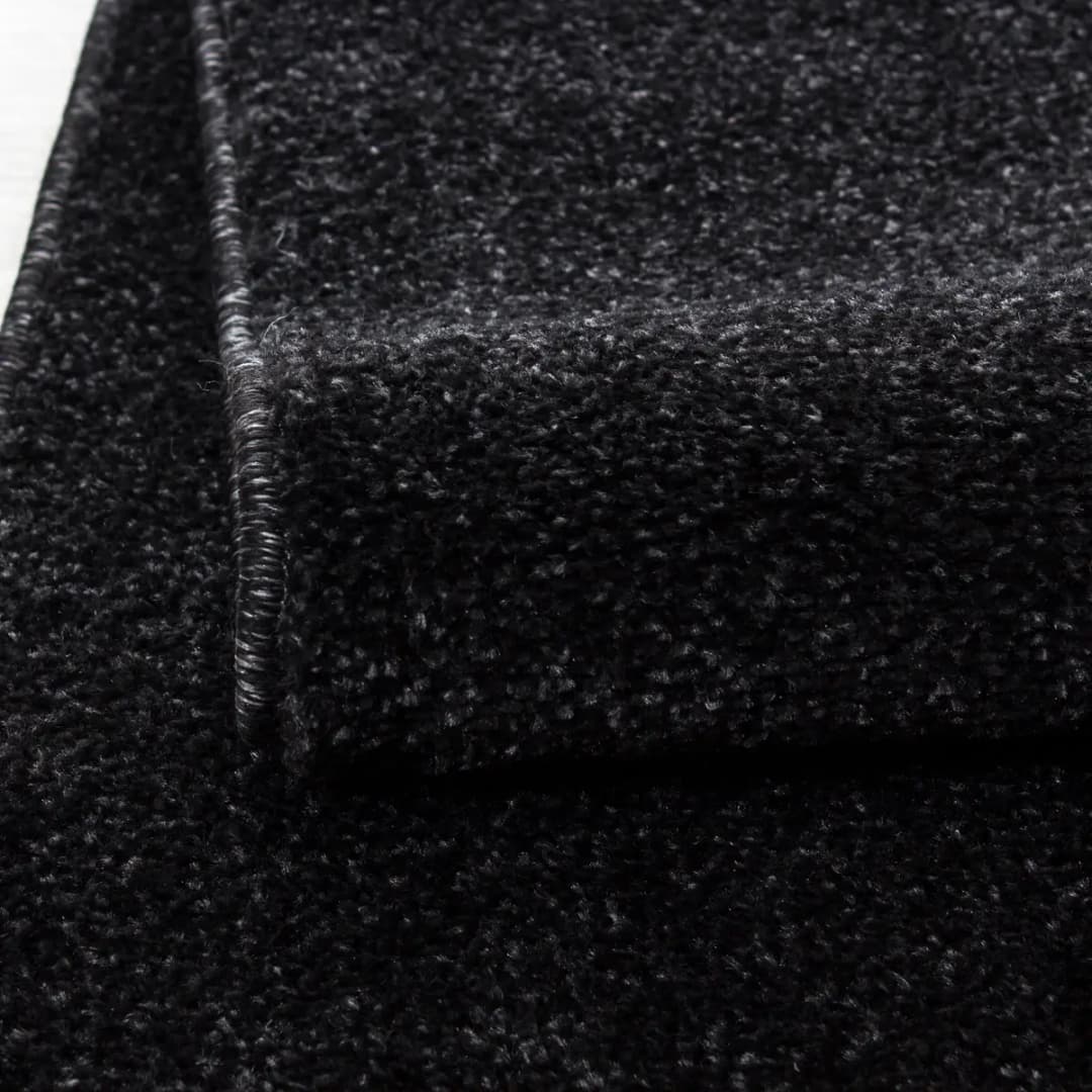 Ayyildiz Ata Kurzflorteppich rund Schwarz/Anthrazit Ø 160cm Polyester